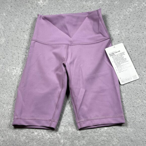 Lululemon Wunder Train Shorts Womens Size 2 Purple HR Training Biker Running - Picture 1 of 12